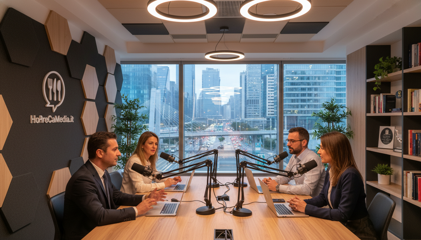 AI voiceover podcast aziendale horeca