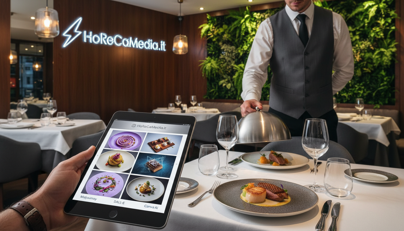 Midjourney Canva AI immagini menu ristorante