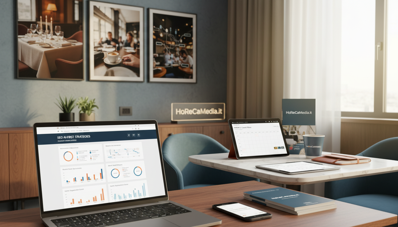 SEO AI first contenuti horeca google AI mode