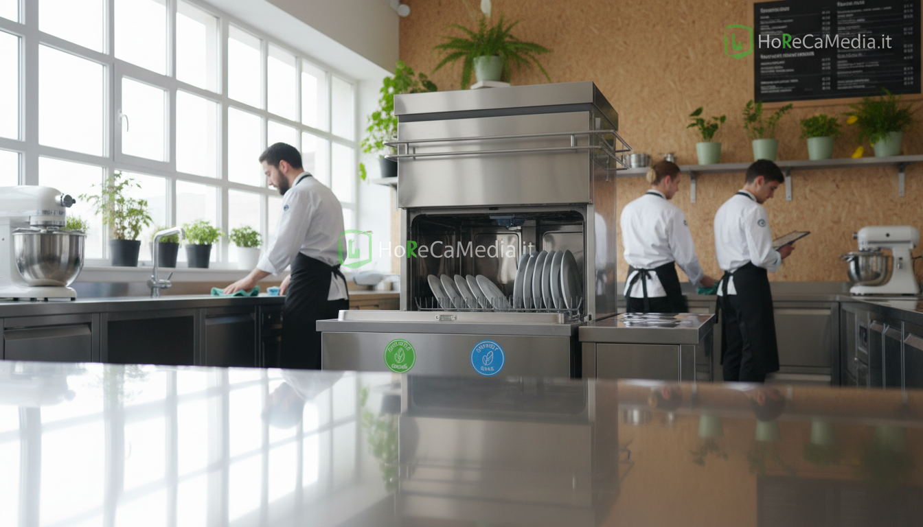 Lavastoviglie professionali eco-efficienti: quanto si risparmia davvero in acqua ed energia nel 2026