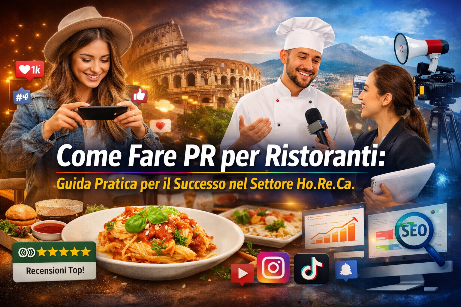 Nel mondo Ho.Re.Ca., dove la concorrenza è feroce ed i clienti scelgono con un click, una strategia PR efficace può trasformare un ristorante in un'icona locale o nazionale.