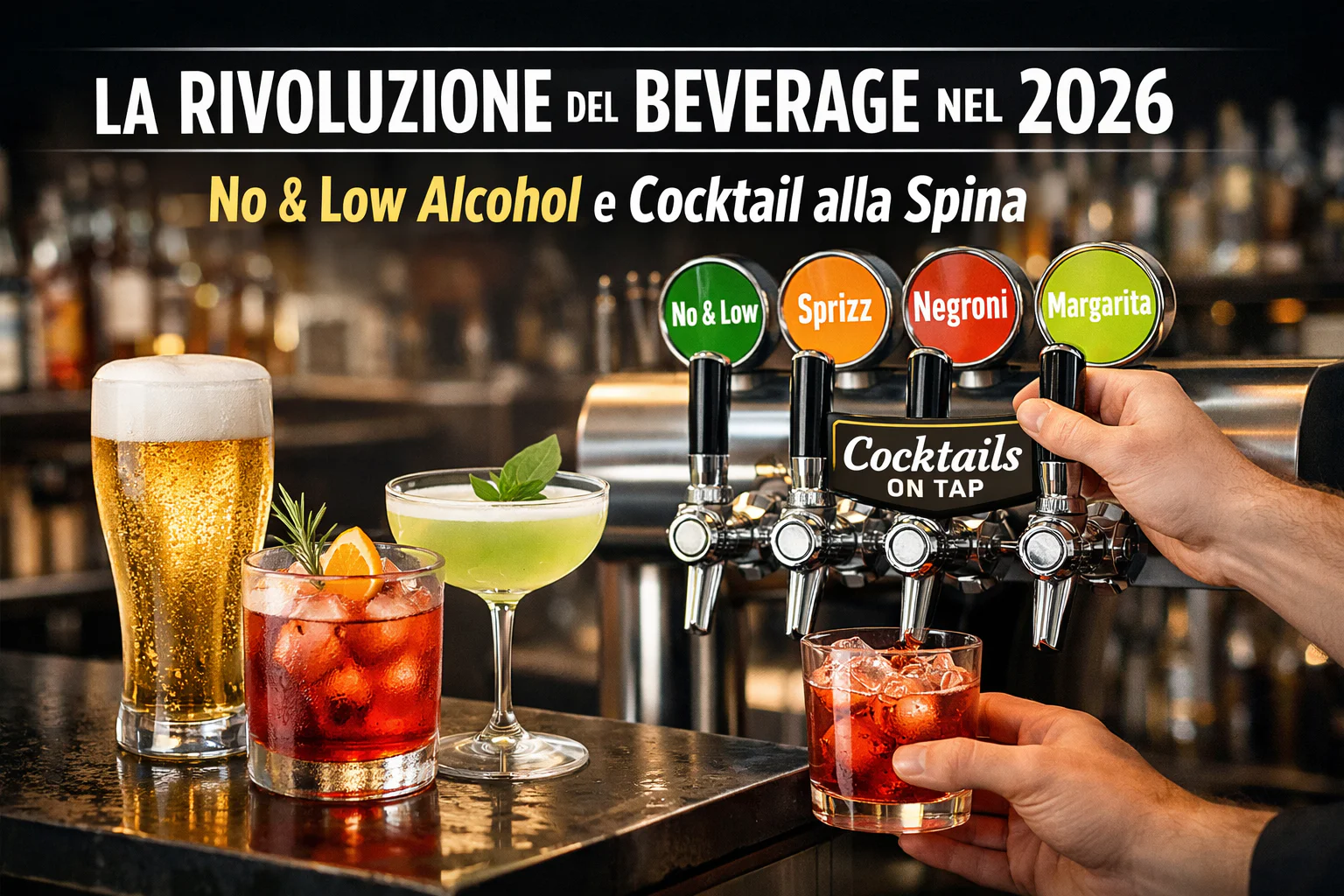 La Rivoluzione del Beverage nel 2026: Il Boom del No & Low Alcohol e la Svolta Tecnica dei Cocktail alla Spina