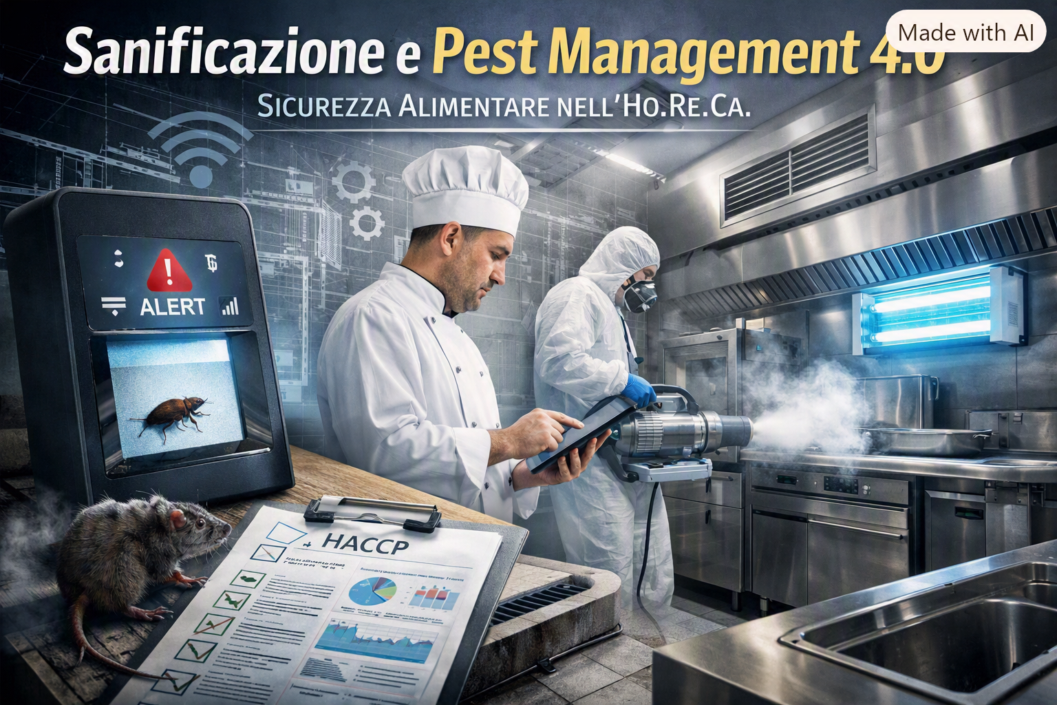 Sanificazione e Pest Management 4.0: la progettazione integrata per la sicurezza alimentare nell’Ho.Re.Ca.