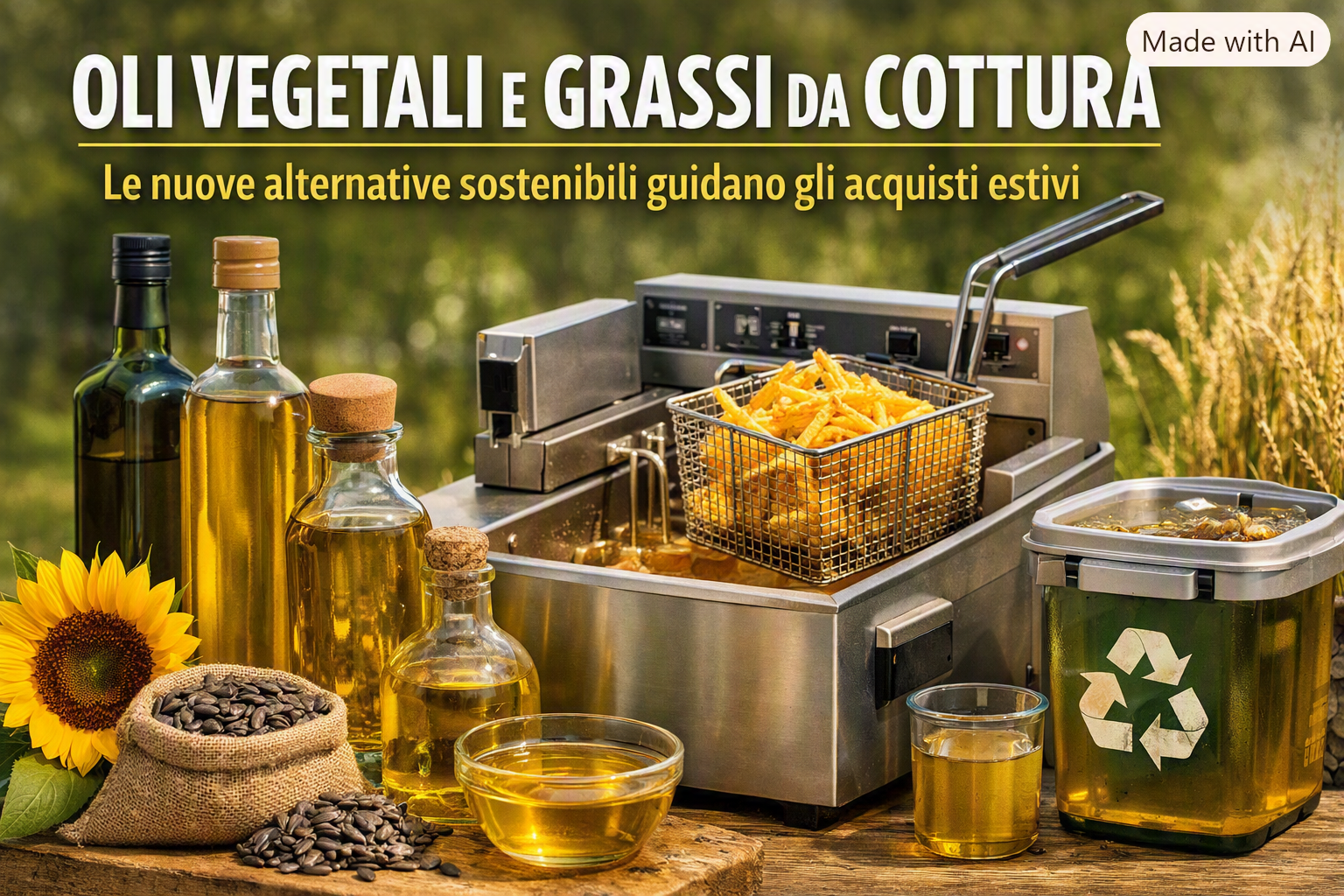 Oli vegetali e grassi da cottura: le nuove alternative sostenibili guidano gli acquisti estivi
